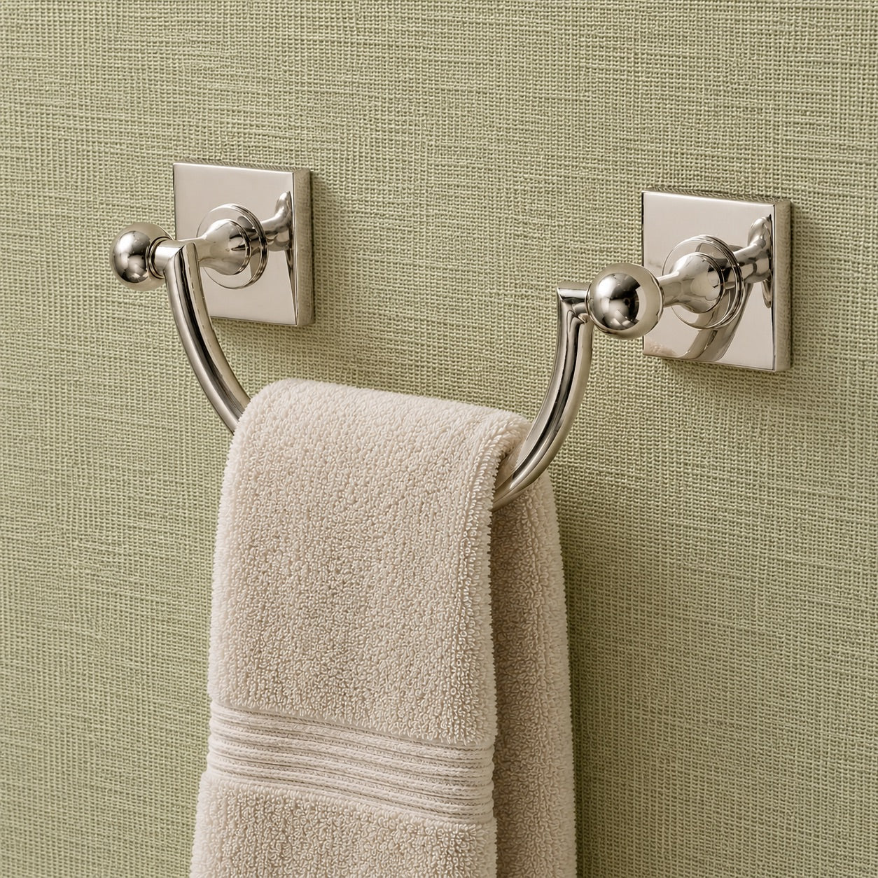 Cosmos 10" Brass U - Shape Towel Bar - Polished Nickel