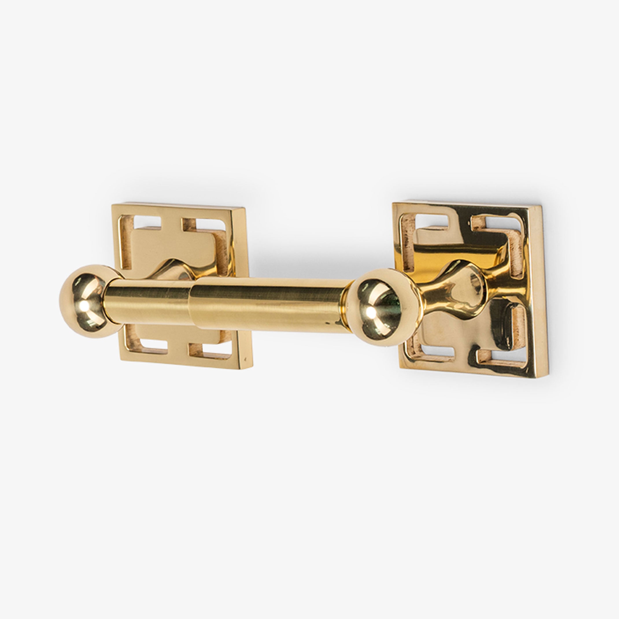 Benson Brass Spring Bar Toilet Paper Holder - Polished Nickel