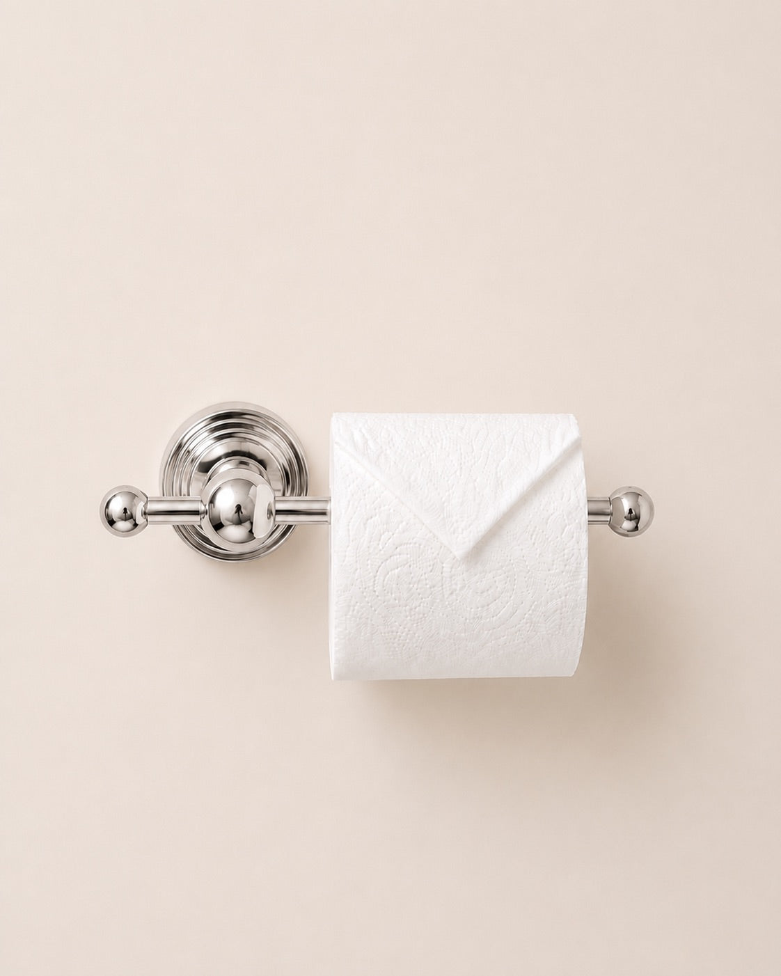 Briar Brass Single Bar Toilet Paper Holder - Polished Nickel
