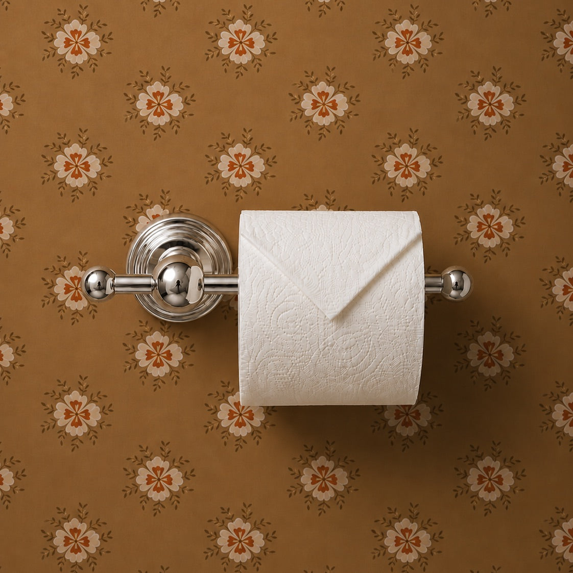 Briar Brass Single Bar Toilet Paper Holder - Polished Nickel