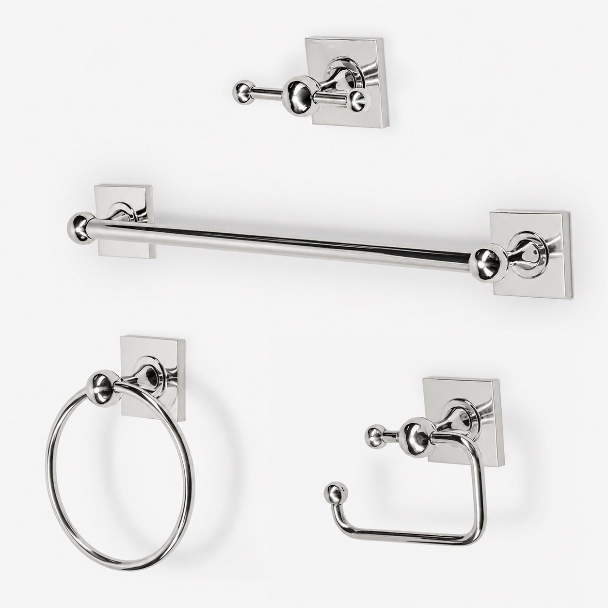 Maddison 7" Brass Towel Ring - Polished Nickel