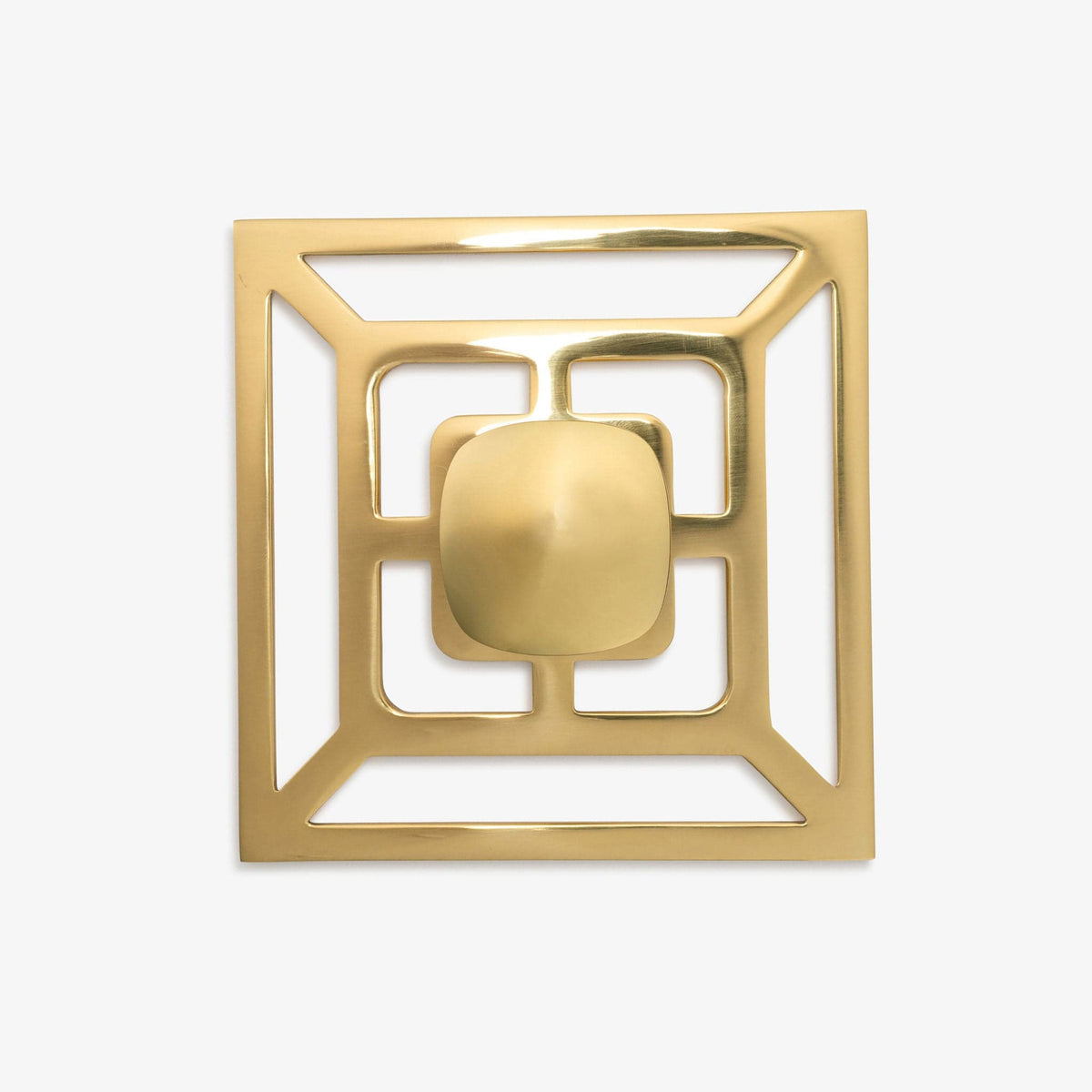 Benson 1.75" Solid Brass Knob w/ Benson 5" Backplate