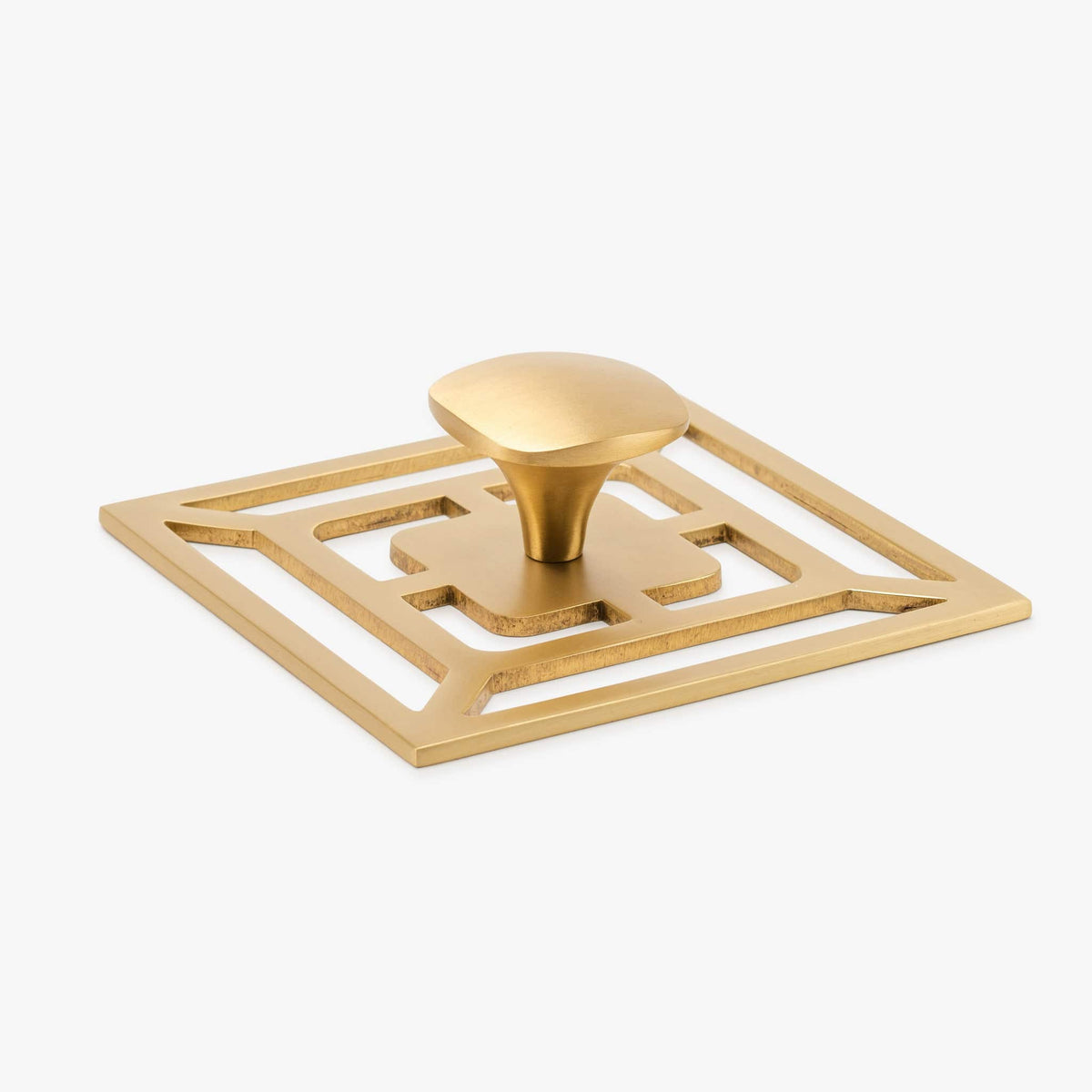 Benson 1.75" Solid Brass Knob w/ Benson 5" Backplate