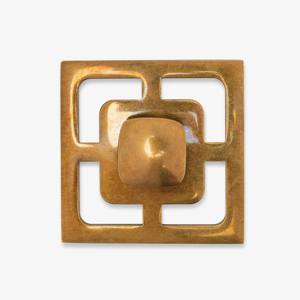 Benson 1.25" Solid Brass Knob w/ Benson 3.40" Backplate