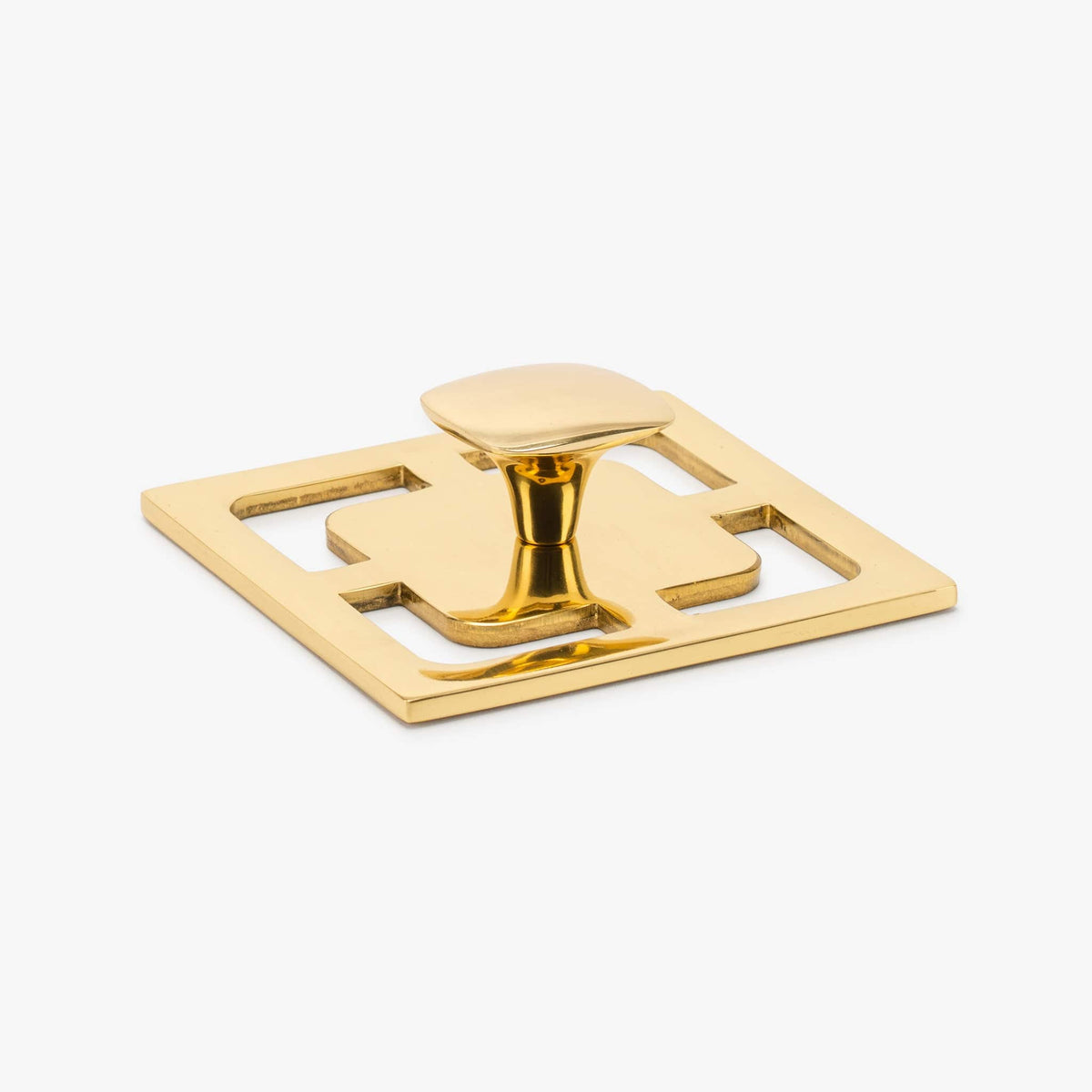 Benson 1.25" Solid Brass Knob w/ Benson 3.40" Backplate