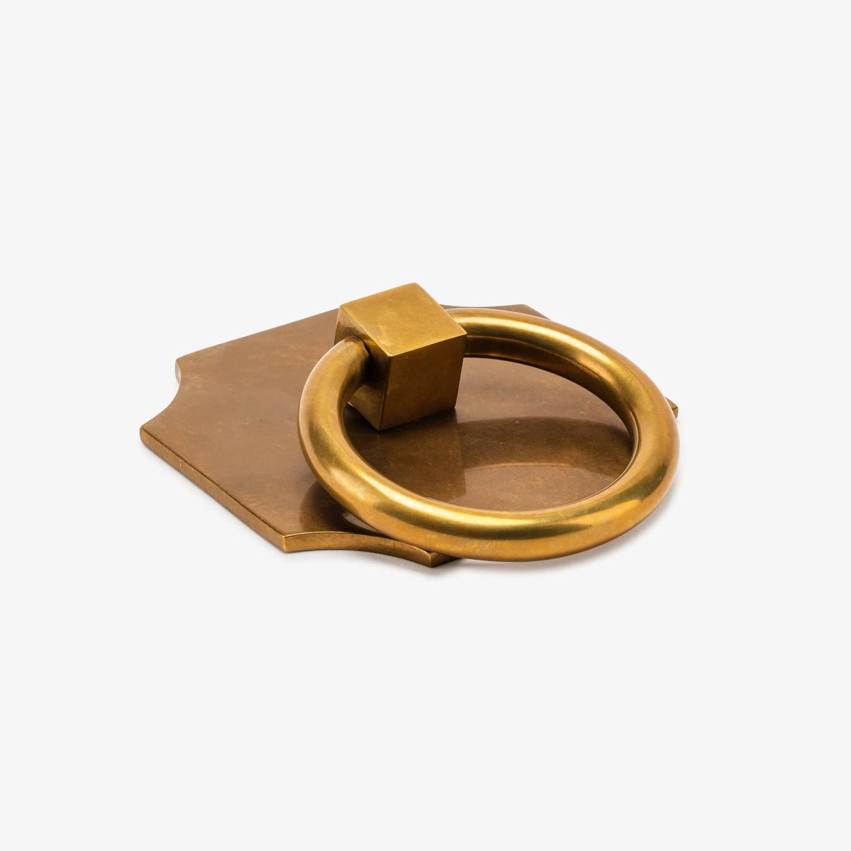 Porter Solid Brass Ring Pull w/ Bossard 3.70" Backplate