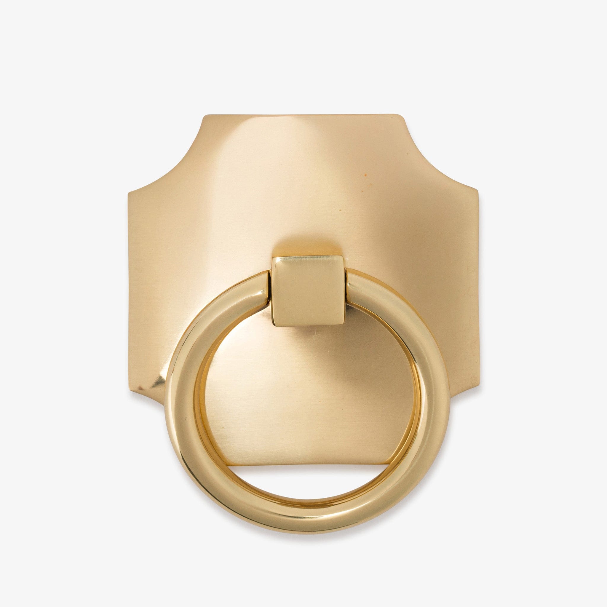 Porter Solid Brass Ring Pull w/ Bossard 3.70" Backplate