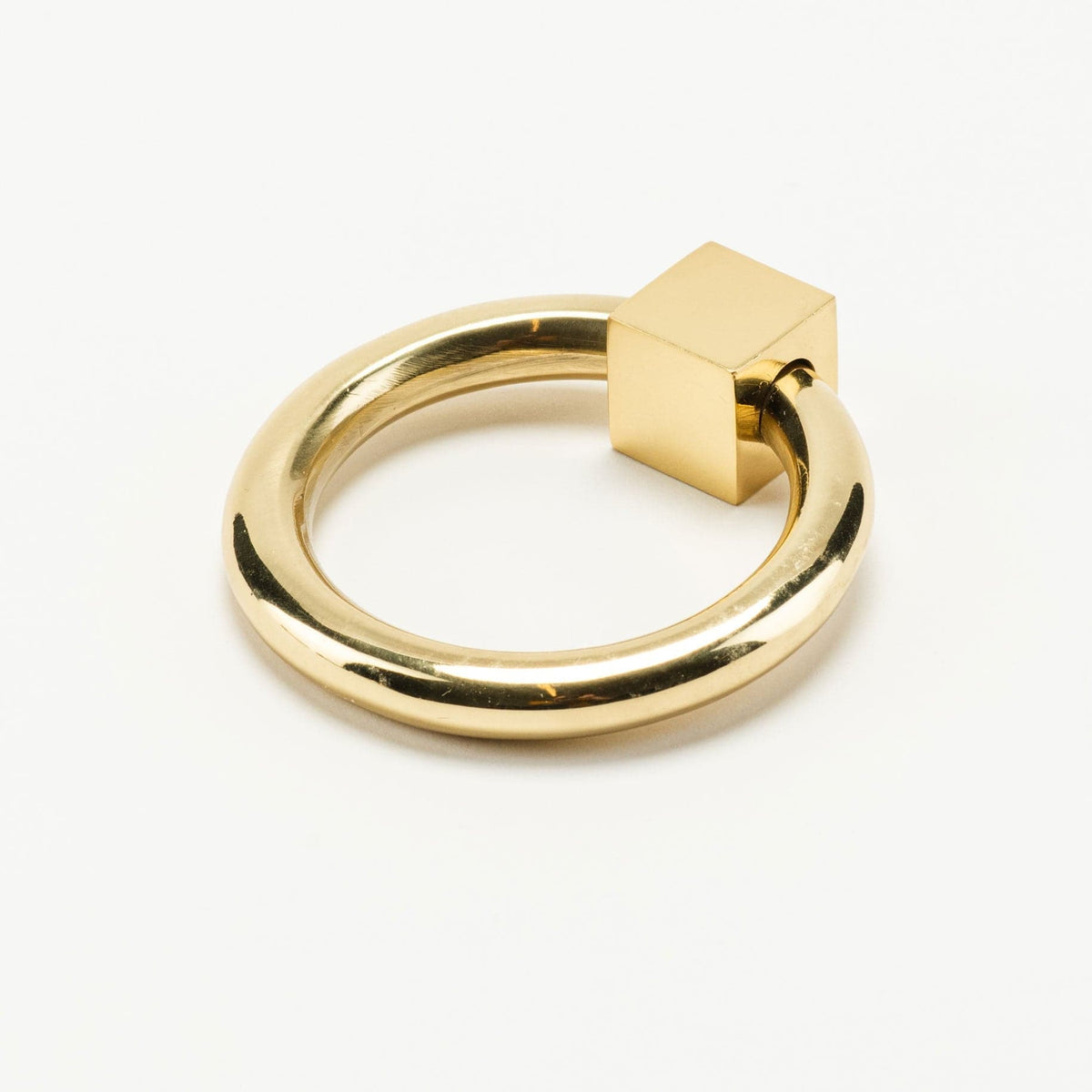 Porter Solid Brass Ring Pull - Polished Brass