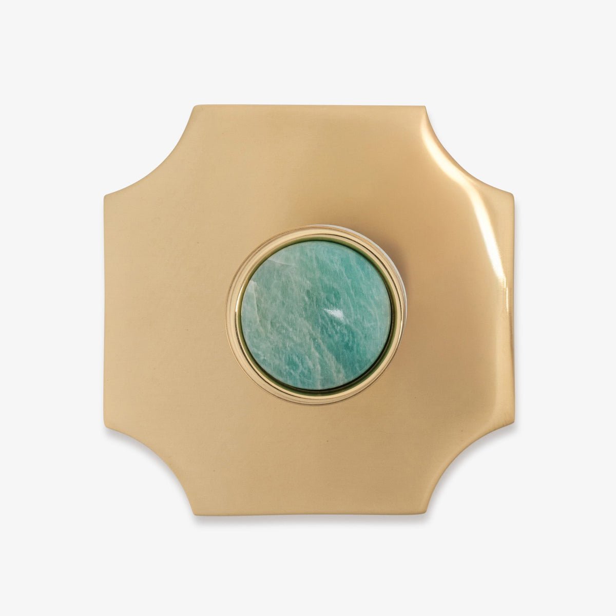 Lane 1.40" Custom Knob w/ Bossard 3.70" Backplate - Polished Brass