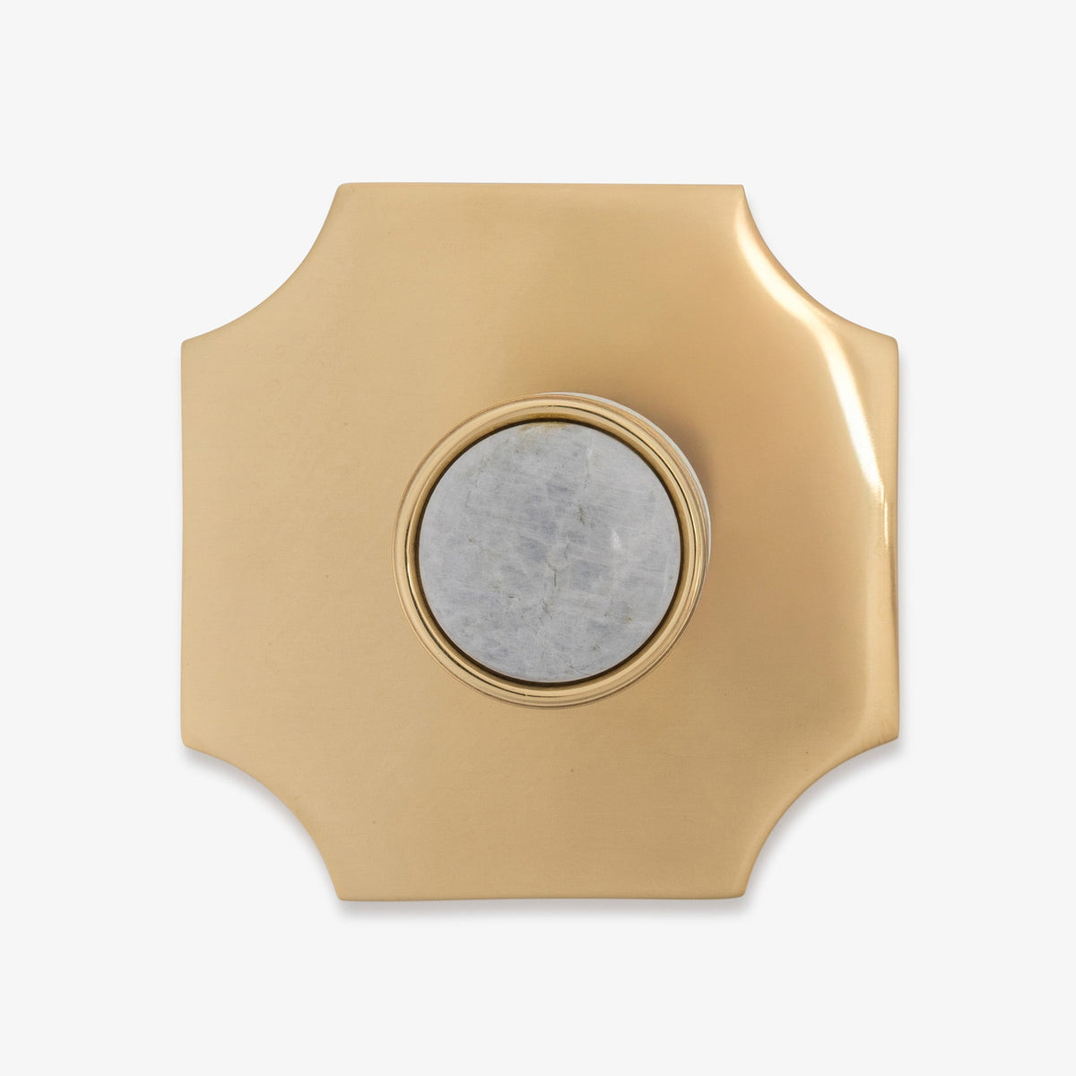 Lane 1.40" Custom Knob w/ Bossard 3.70" Backplate - Polished Brass
