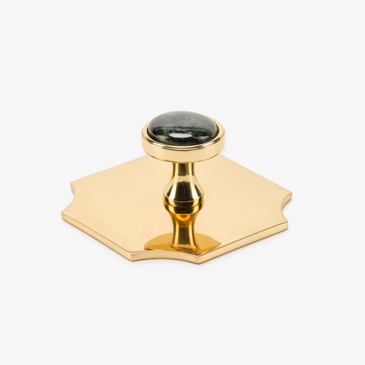 Lane 1.40" Custom Knob w/ Bossard 3.70" Backplate - Polished Brass