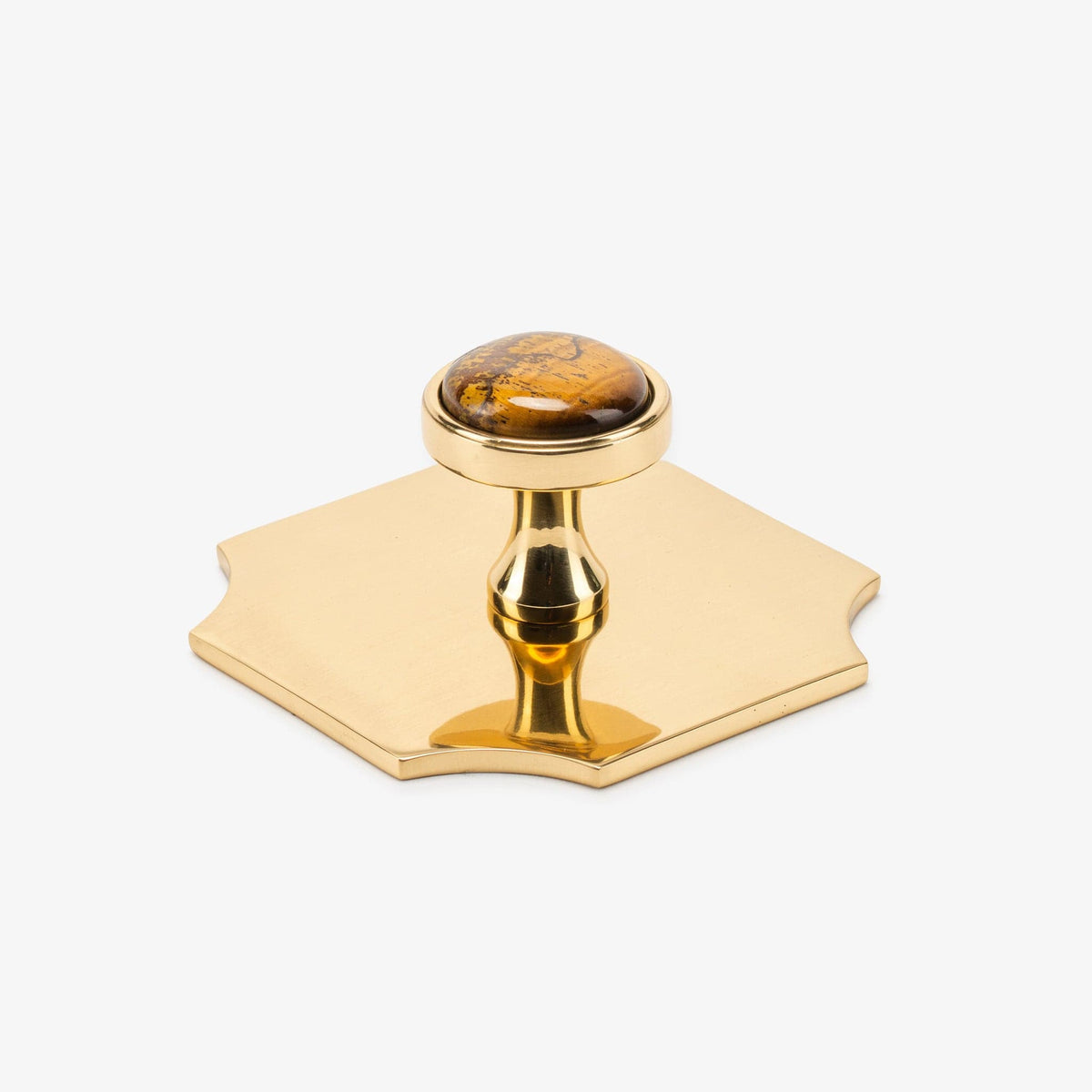 Lane 1.40" Custom Knob w/ Bossard 3.70" Backplate - Polished Brass