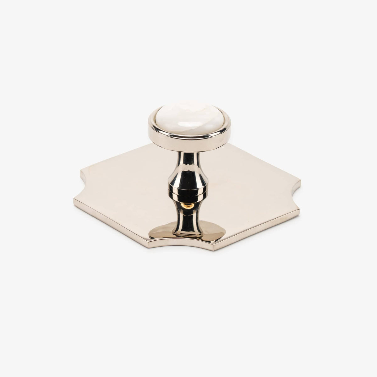 Lane 1.40" Custom Knob w/ Bossard 3.70" Backplate - Polished Nickel