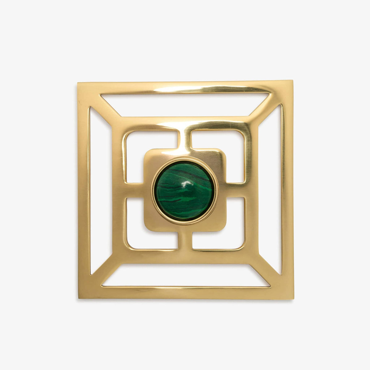 Lane 1.40" Custom Knob w/ Benson 5" Backplate - Polished Brass