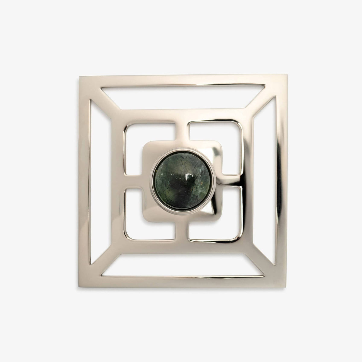 Lane 1.40" Custom Knob w/ Benson 5" Backplate - Polished Nickel