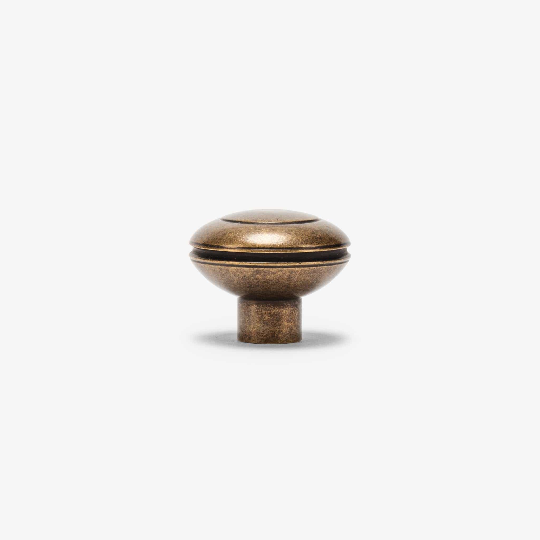 Crewe Knob - Burnished Brass#Size_1.25"