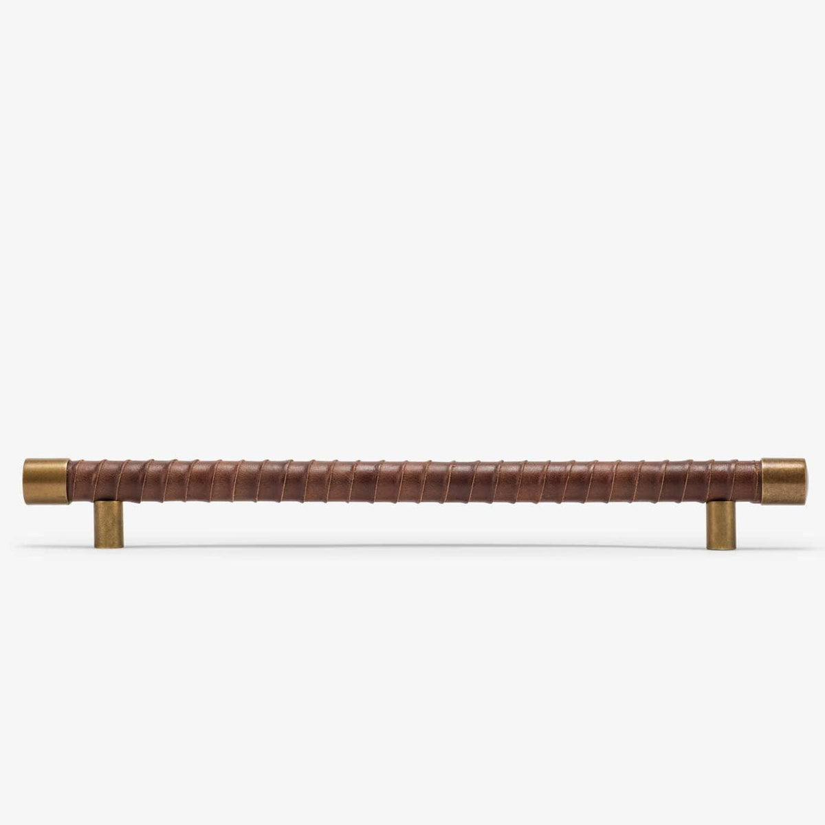 Lexington Wrapped Bar Pull (10" c-c) - Burnished Brass - Espresso