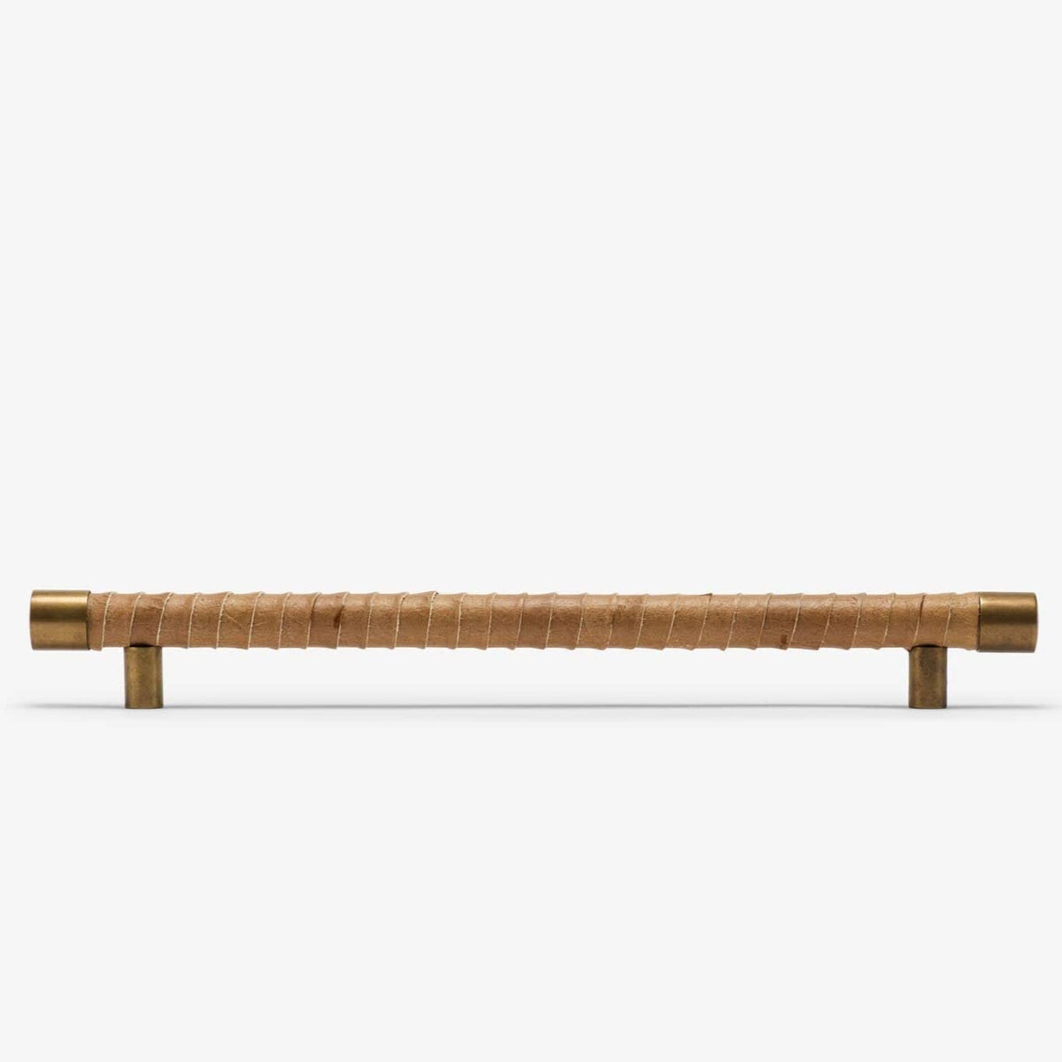 Lexington Wrapped Bar Pull (10" c-c) - Burnished Brass - Espresso