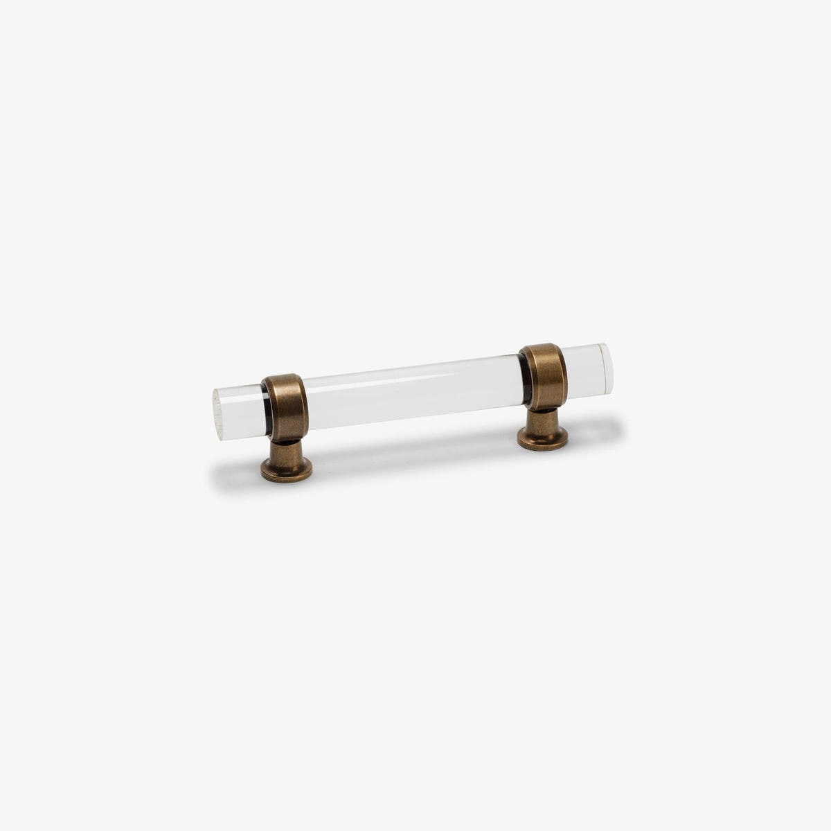 Glasgow Lucite Bar Pull - Burnished Brass