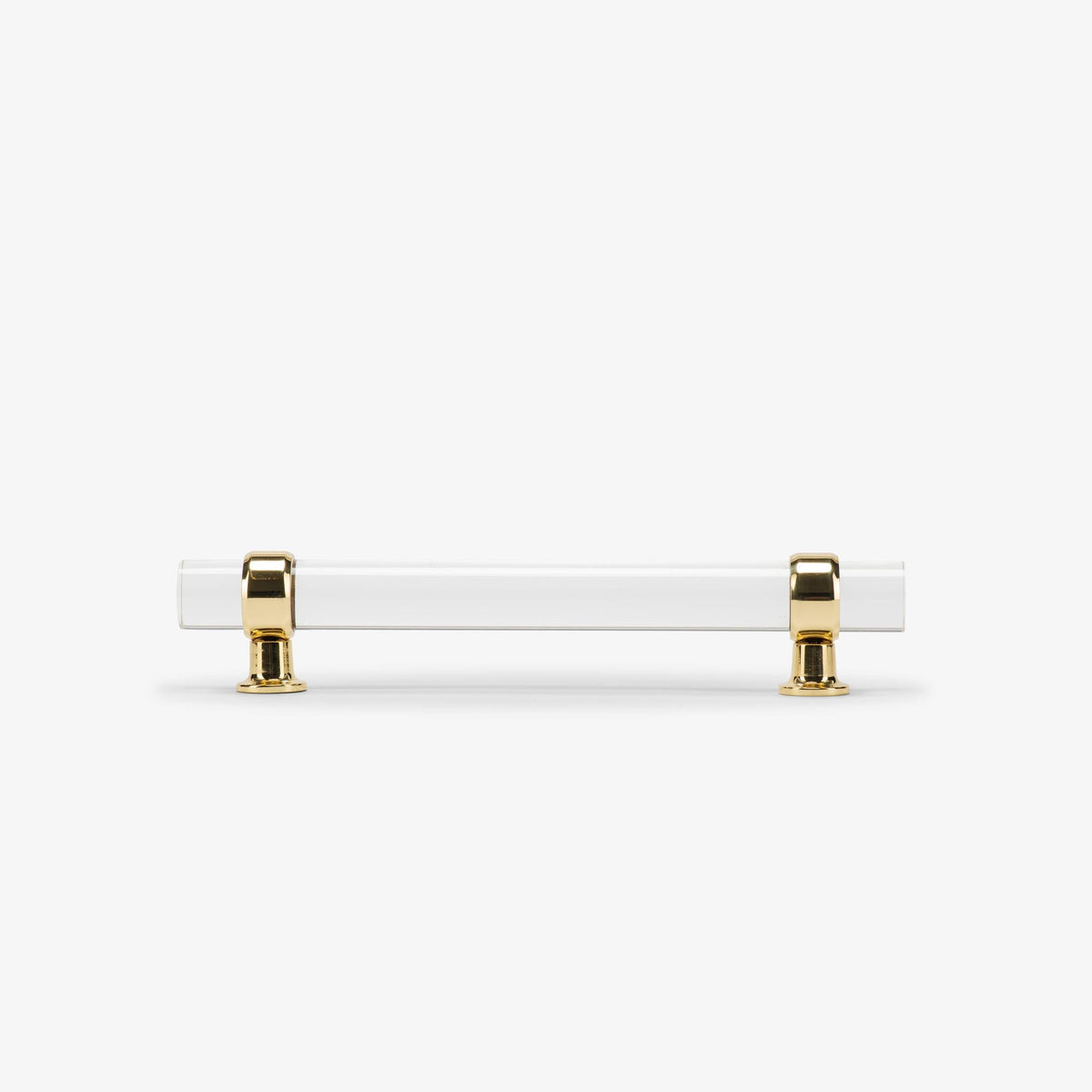 Glasgow Lucite Bar Pull - Polished Brass#Size_6" c-c