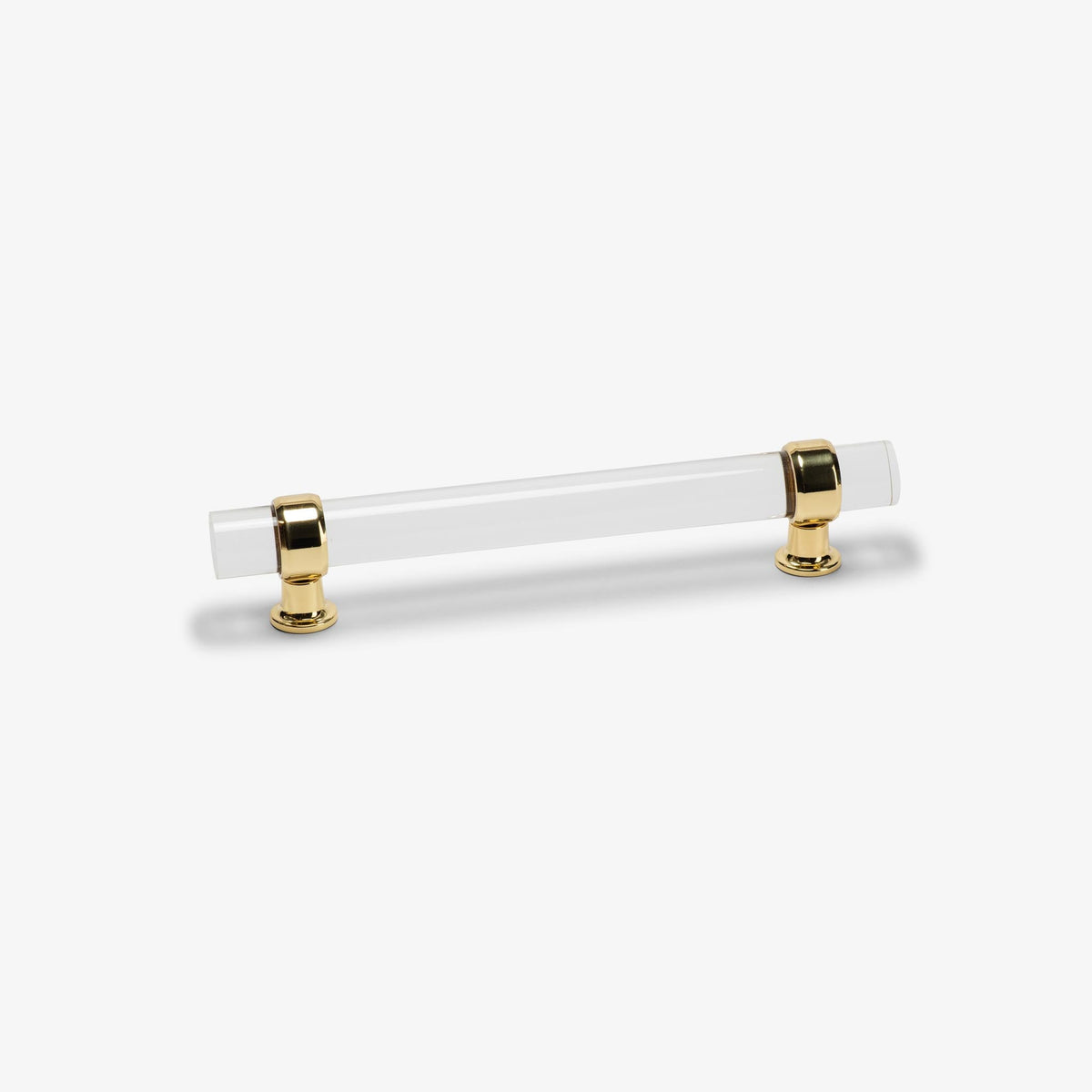 Glasgow Lucite Bar Pull - Polished Brass