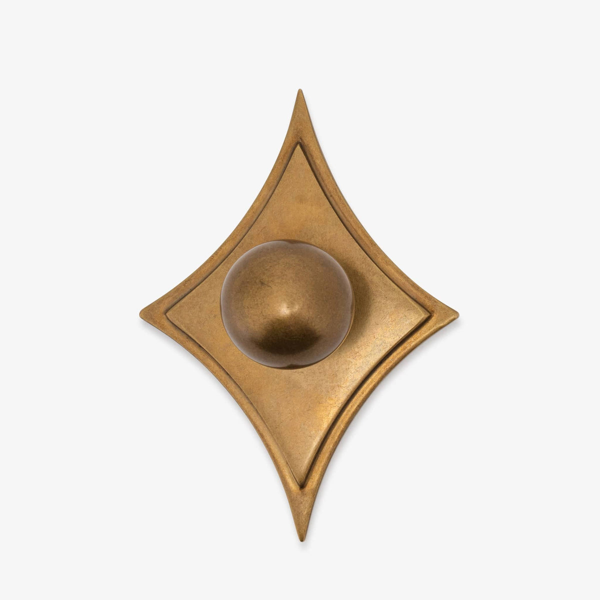 Cosmos 1.25" Knob w/ Asteroid Backplate - Burnished Brass