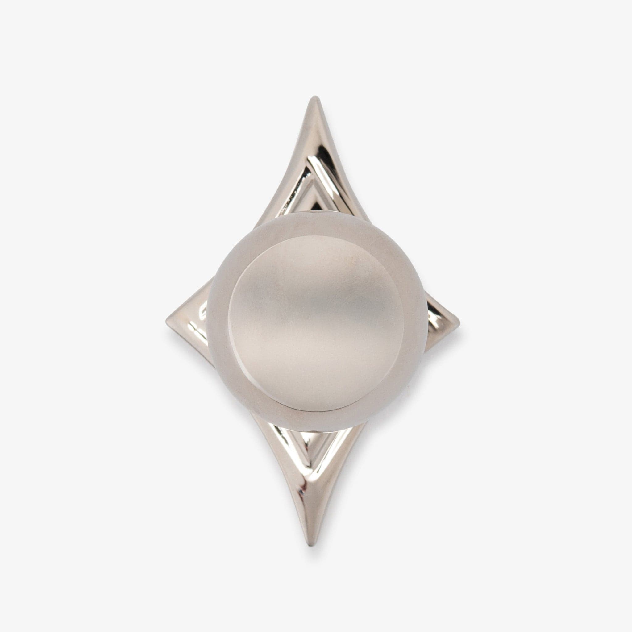 Cosmos 1.25" Knob w/ Asteroid Backplate - Polished Nickel#Size_2.75"