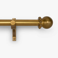 Paloma Finial Set – Burnished Brass#Size_2"#Fits Rod Diameter_1"