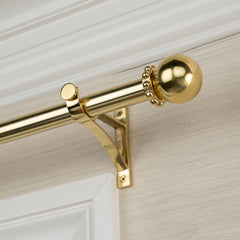 Paloma Finial Set – Polished Brass#Size_2"#Fits Rod Diameter_1"