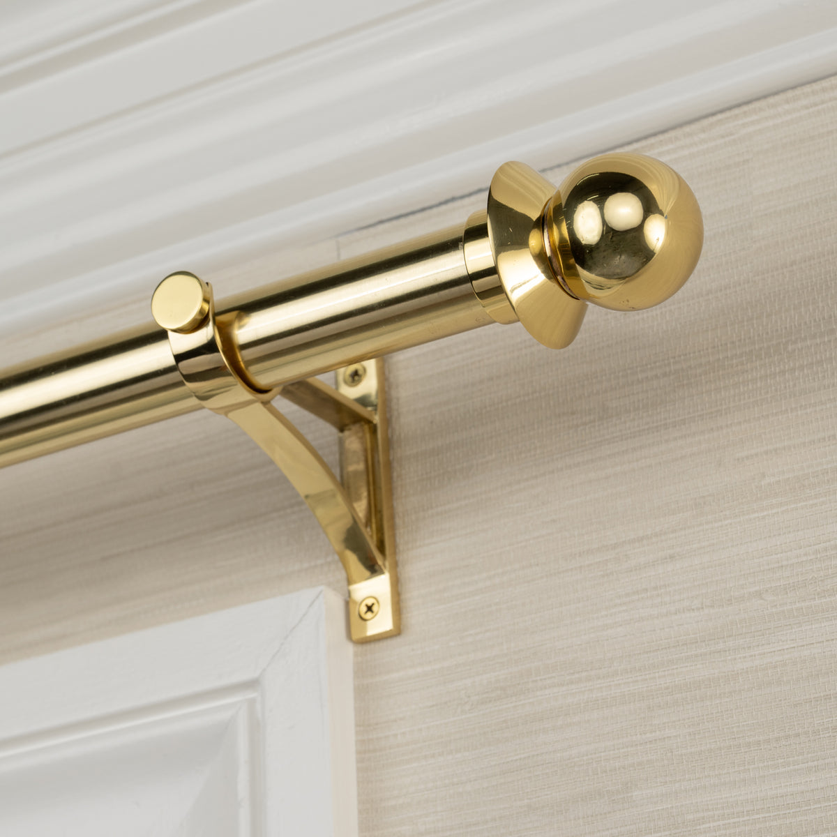 Blair Finial Set – Polished Brass