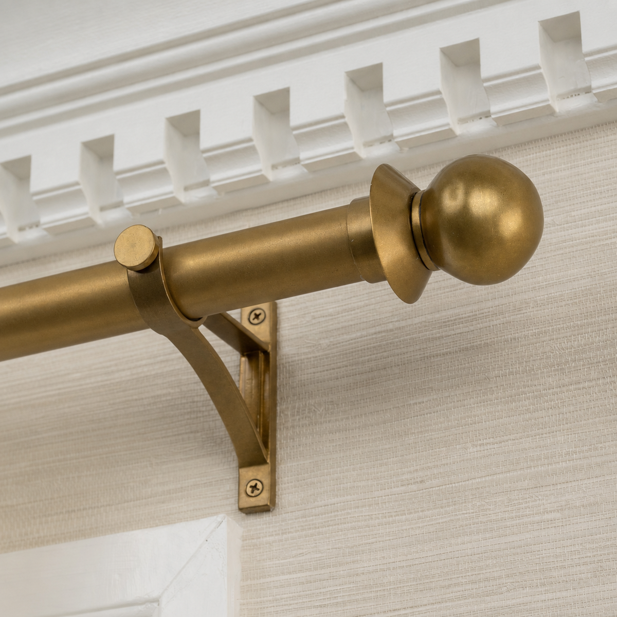 Blair Finial Set – Burnished Brass