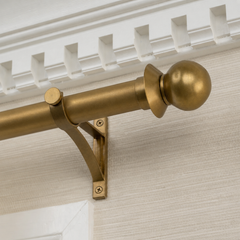 Blair Finial Set – Burnished Brass#Size_2"#Fits Rod Diameter_1.25"