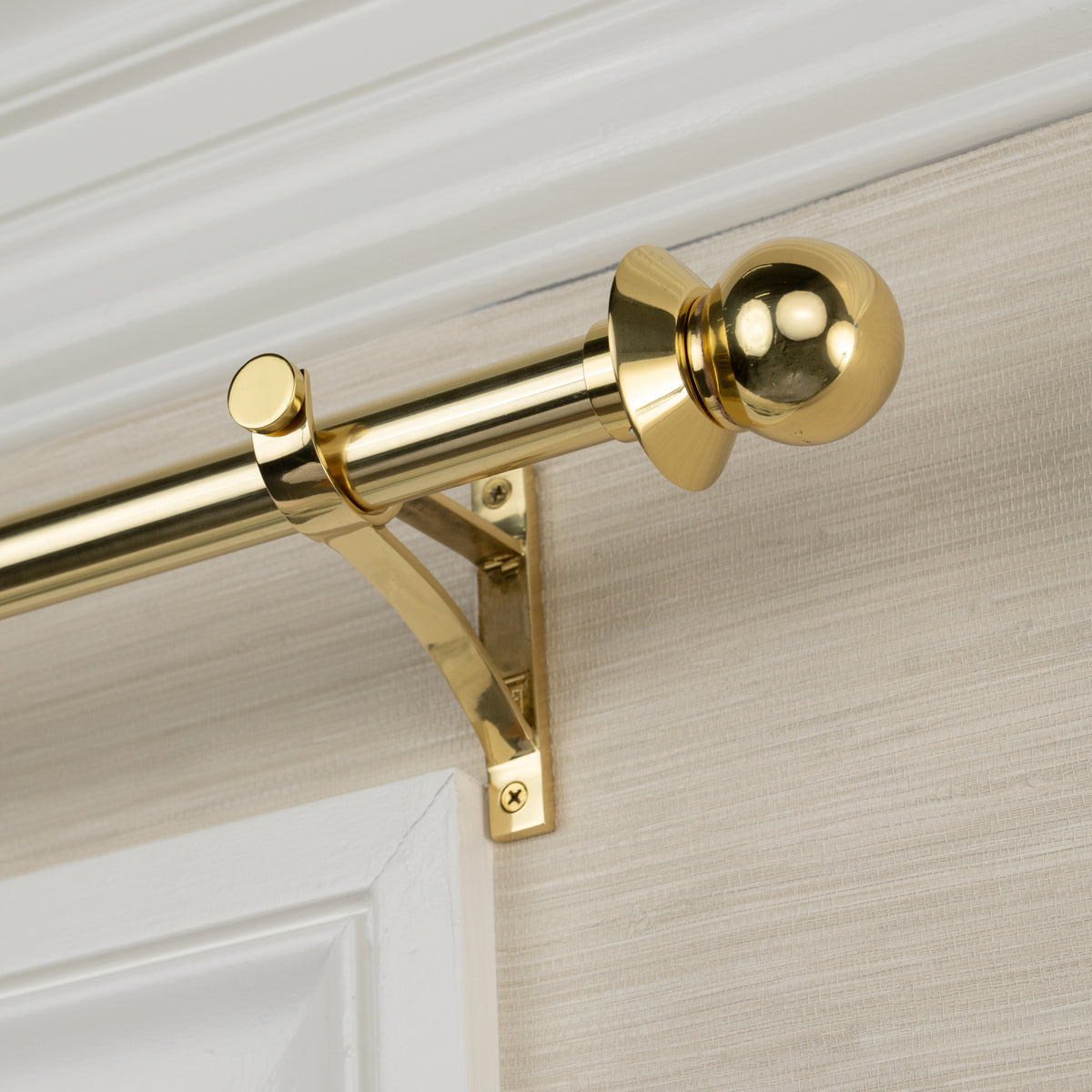 Blair Finial Set – Polished Brass
