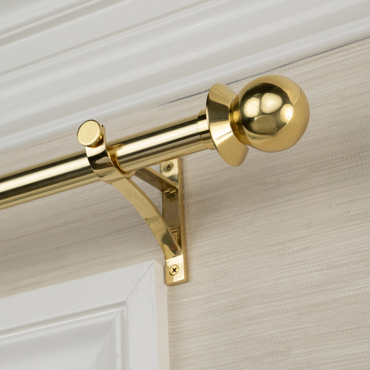 Blair Finial Set – Polished Brass