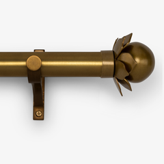 Charlotte Finial Set – Burnished Brass#Size_2"#Fits Rod Diameter_1.25"