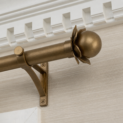 Charlotte Finial Set – Burnished Brass#Size_2"#Fits Rod Diameter_1.25"