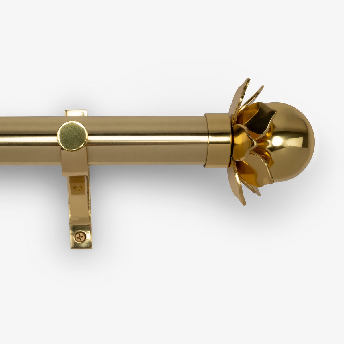 Charlotte 2" Floral Collar - 1.25" Diameter Set - Polished Brass (Lacquered)