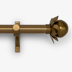 Charlotte Finial Set – Burnished Brass#Size_2"#Fits Rod Diameter_1"