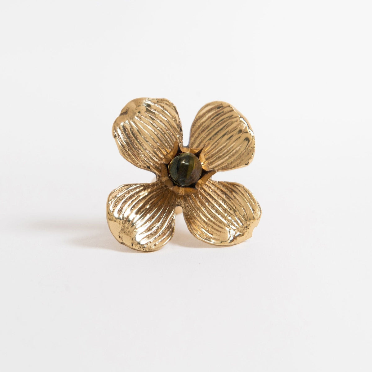 Dogwood Custom Knob - Polished Brass