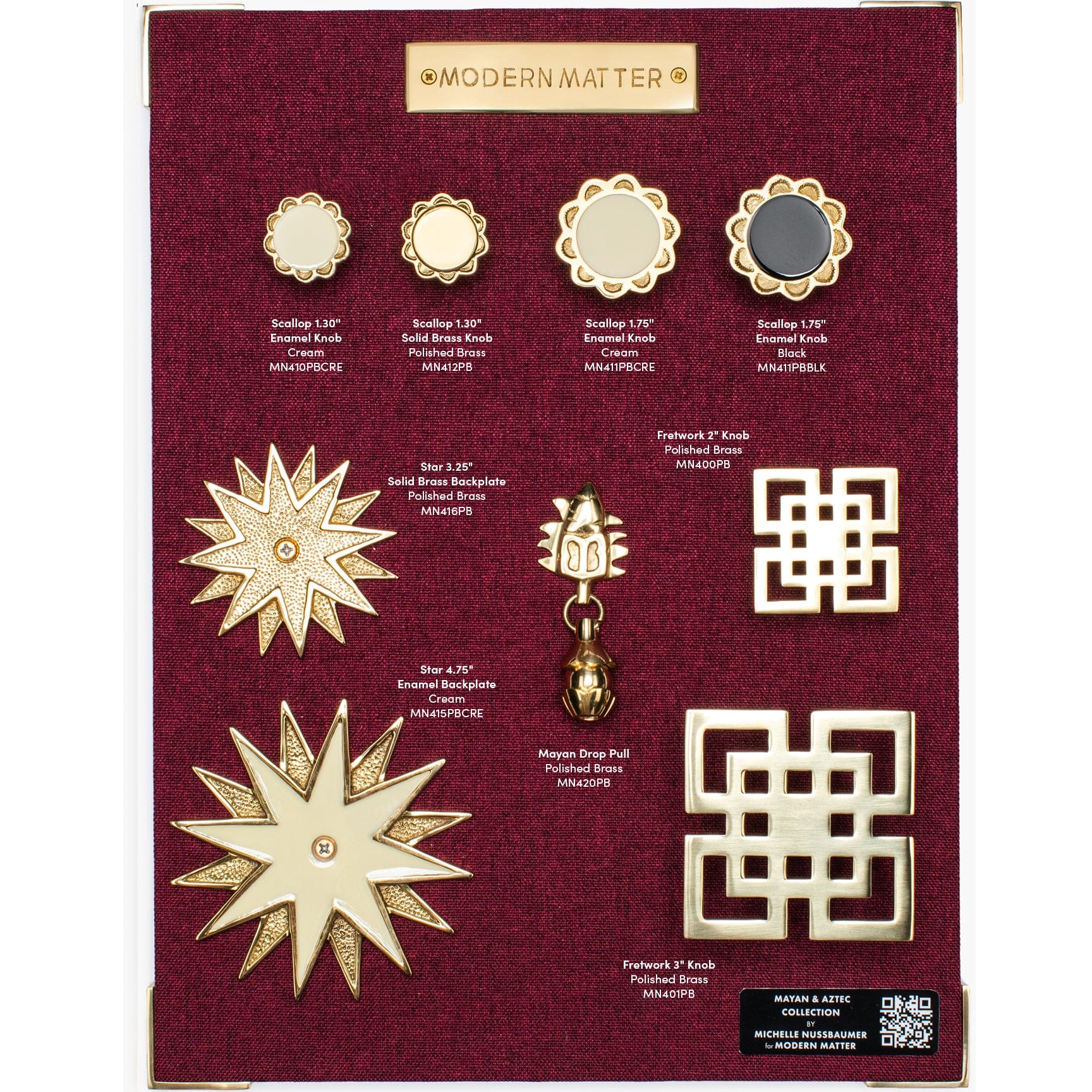 Modern Matter 6 - Sample Board - Mayan Collection