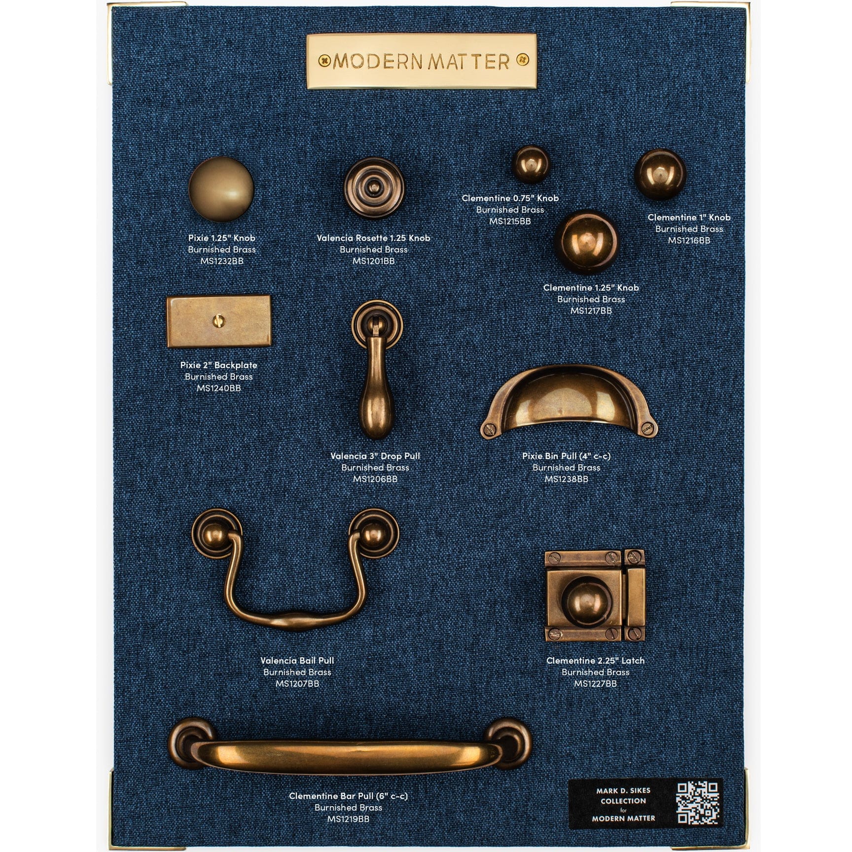 Modern Matter 5 - Sample Board - Clementine, Pixie, and Valencia Collections