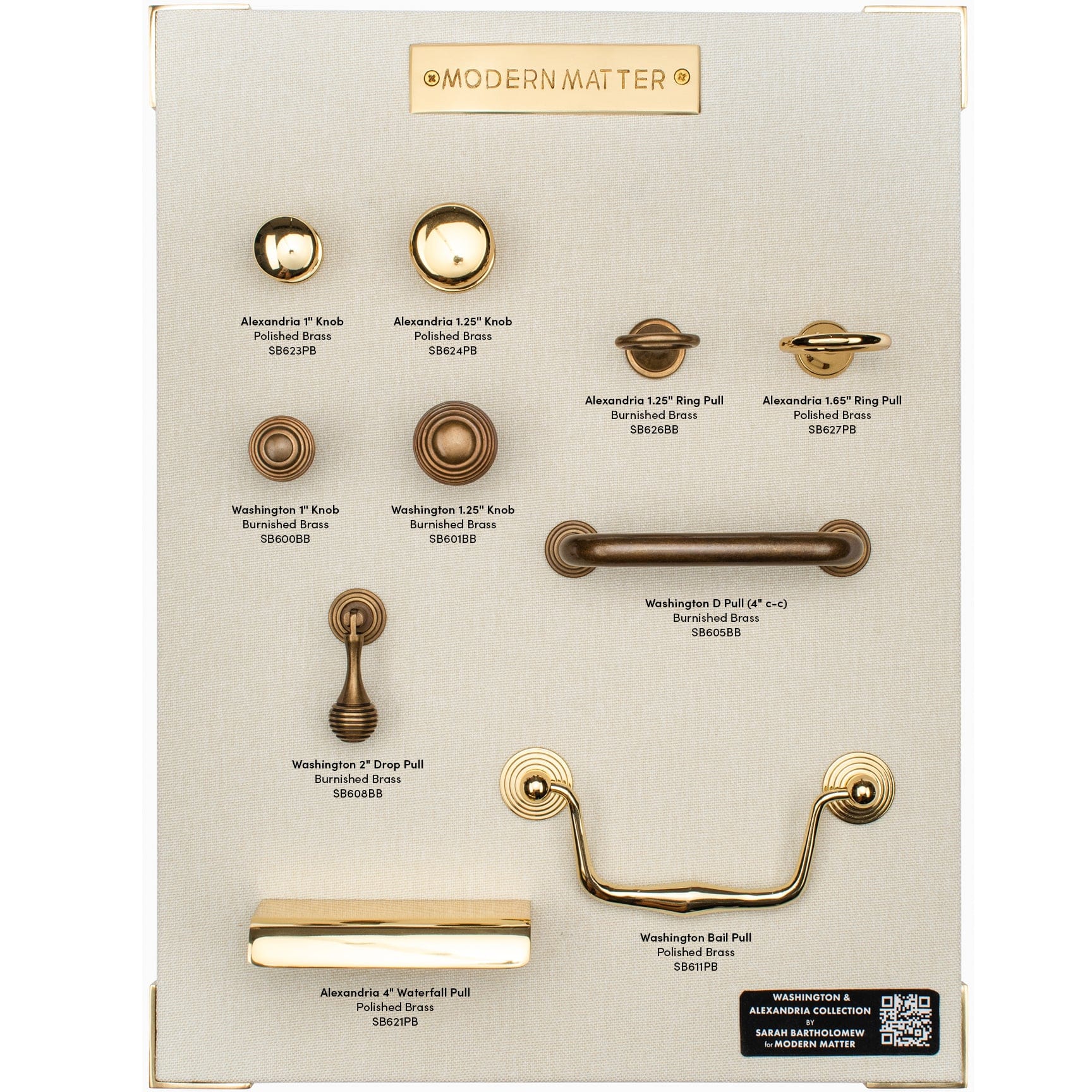 Modern Matter 7 - Sample Board - Alexandria & Washington Collections