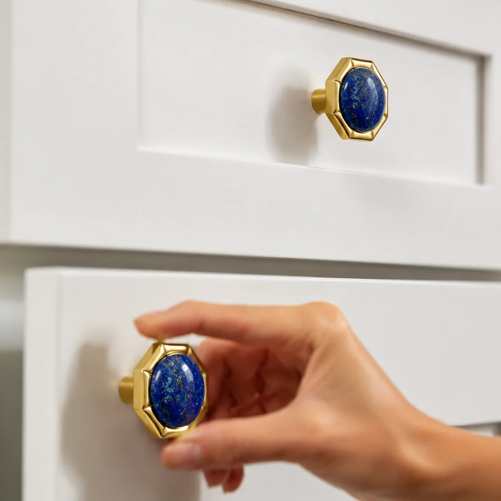 Bamboo 1.60" Custom Knob - Polished Brass