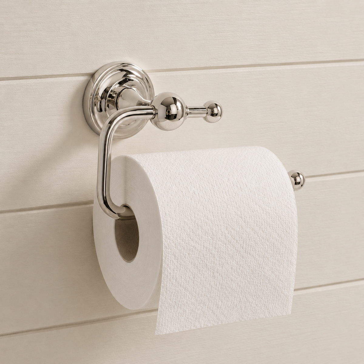 Cosmos Brass Swing Arm Toilet Paper Holder - Polished Nickel