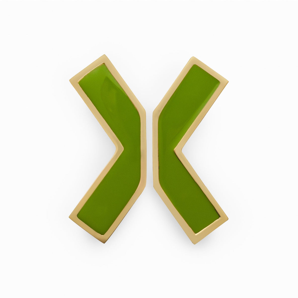 X Enamel Pull Set (3" c-c) - Frog#Color_Green