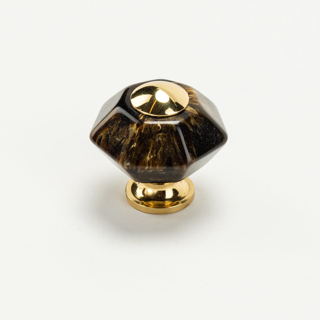 Edgewood Geometric Knob - Polished Brass