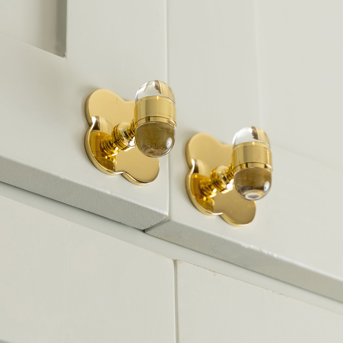 Edgewood Elliptical Knob w/ Jones 1.90" Backplate - Polished Brass