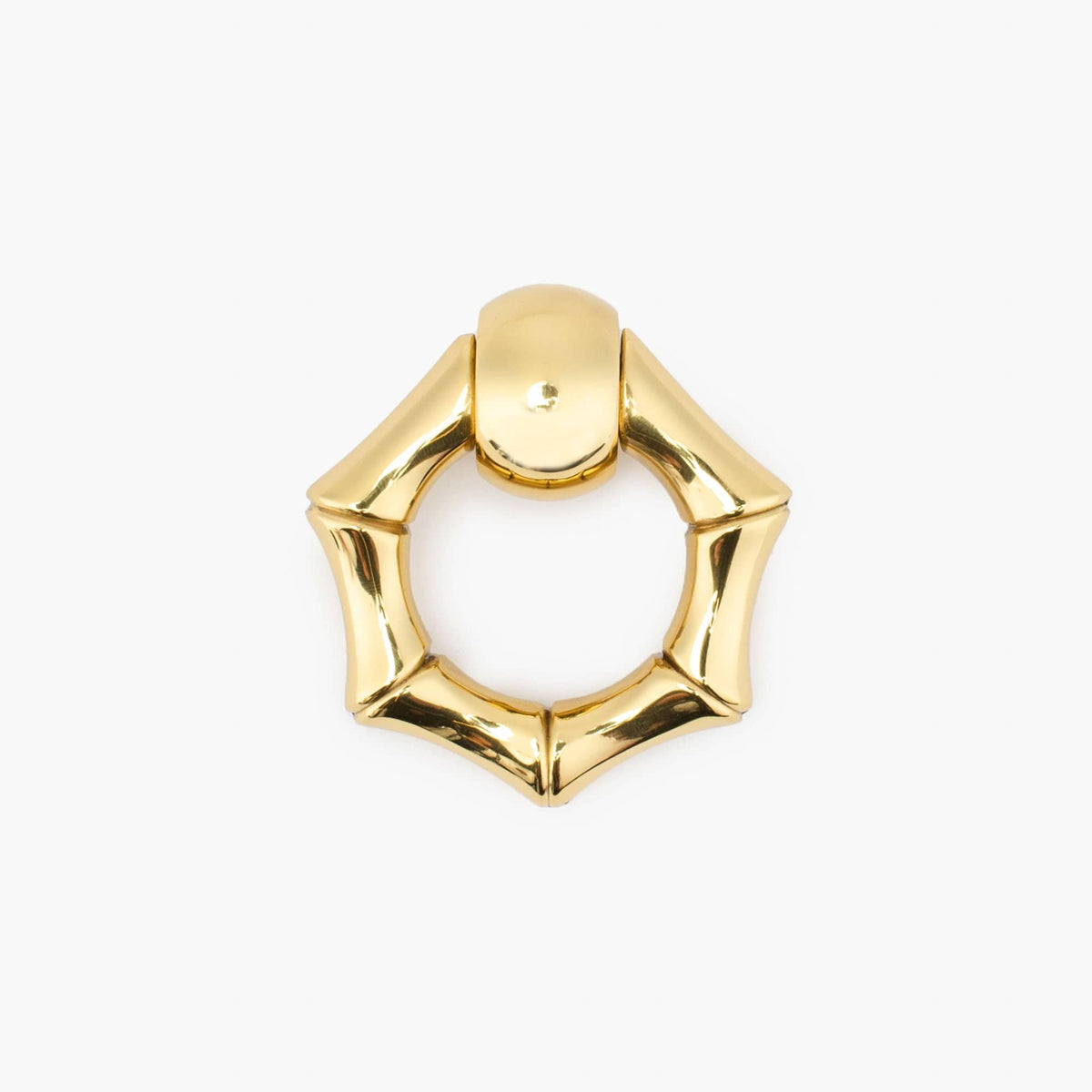 Bamboo Ring Pull - Polished Brass