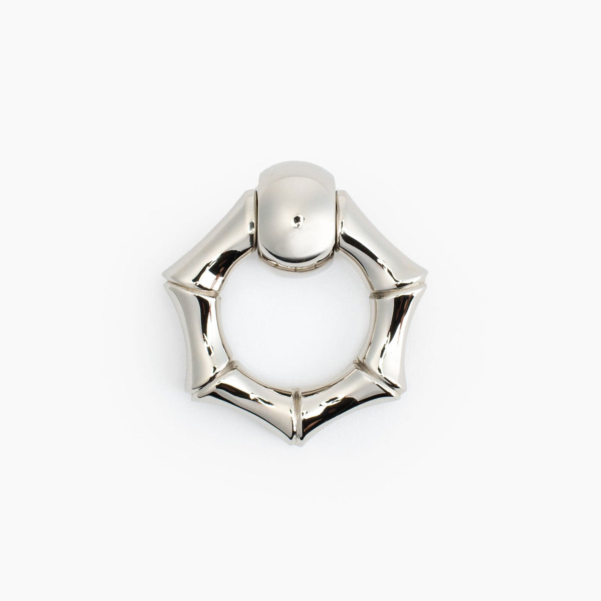 Bamboo Ring Pull - Polished Nickel#Size_1.75"