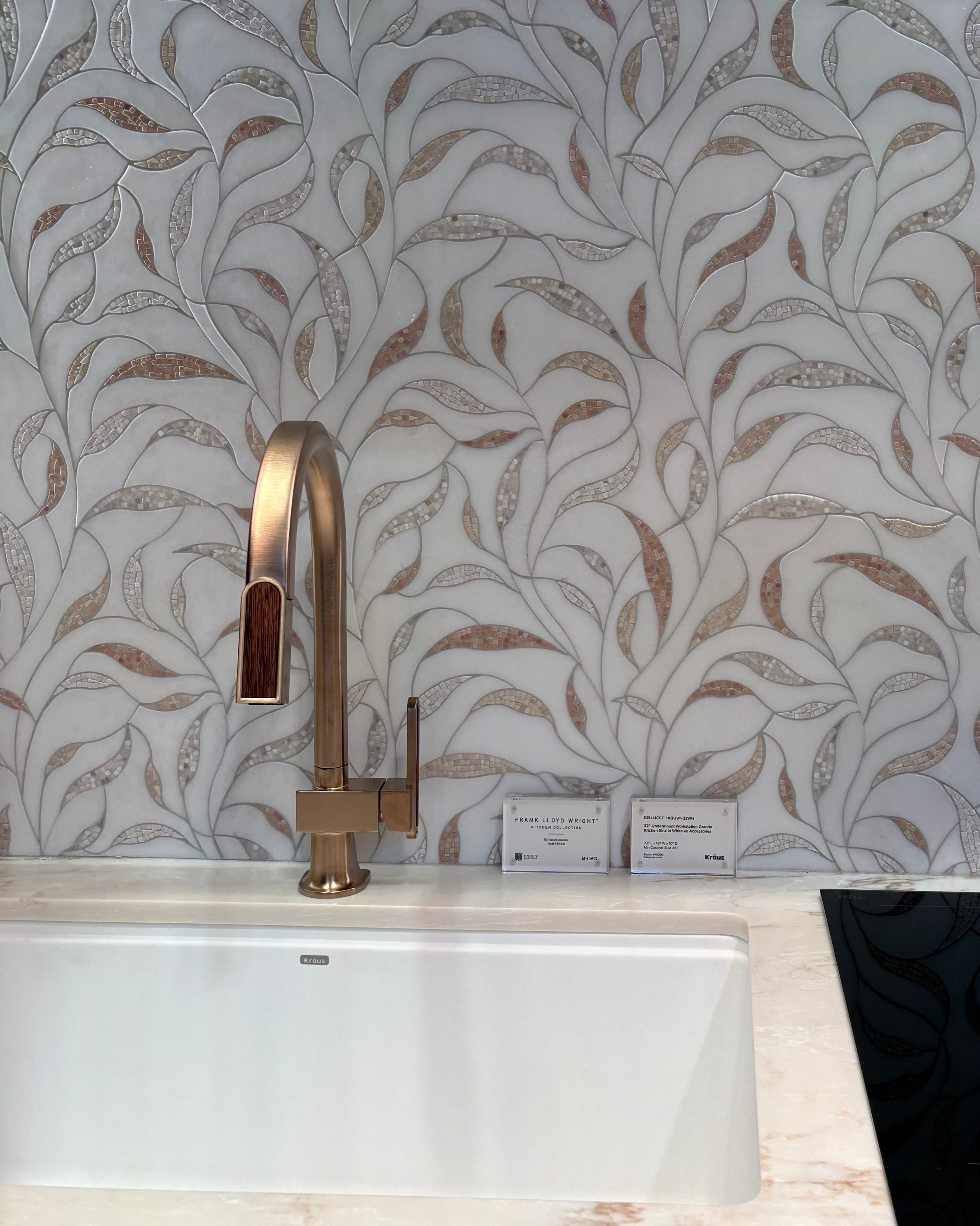 Kohler faucet with wood detail